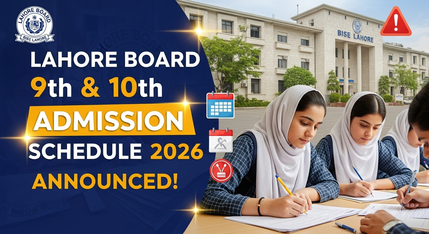 9th and 10th Admission Schedule 2026 Lahore Board Announced
