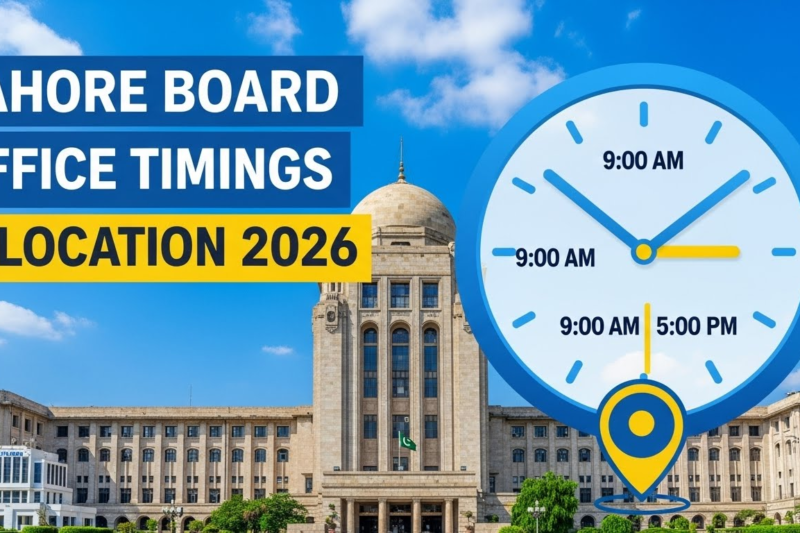 Lahore Board Office Timings and Location Map 2026