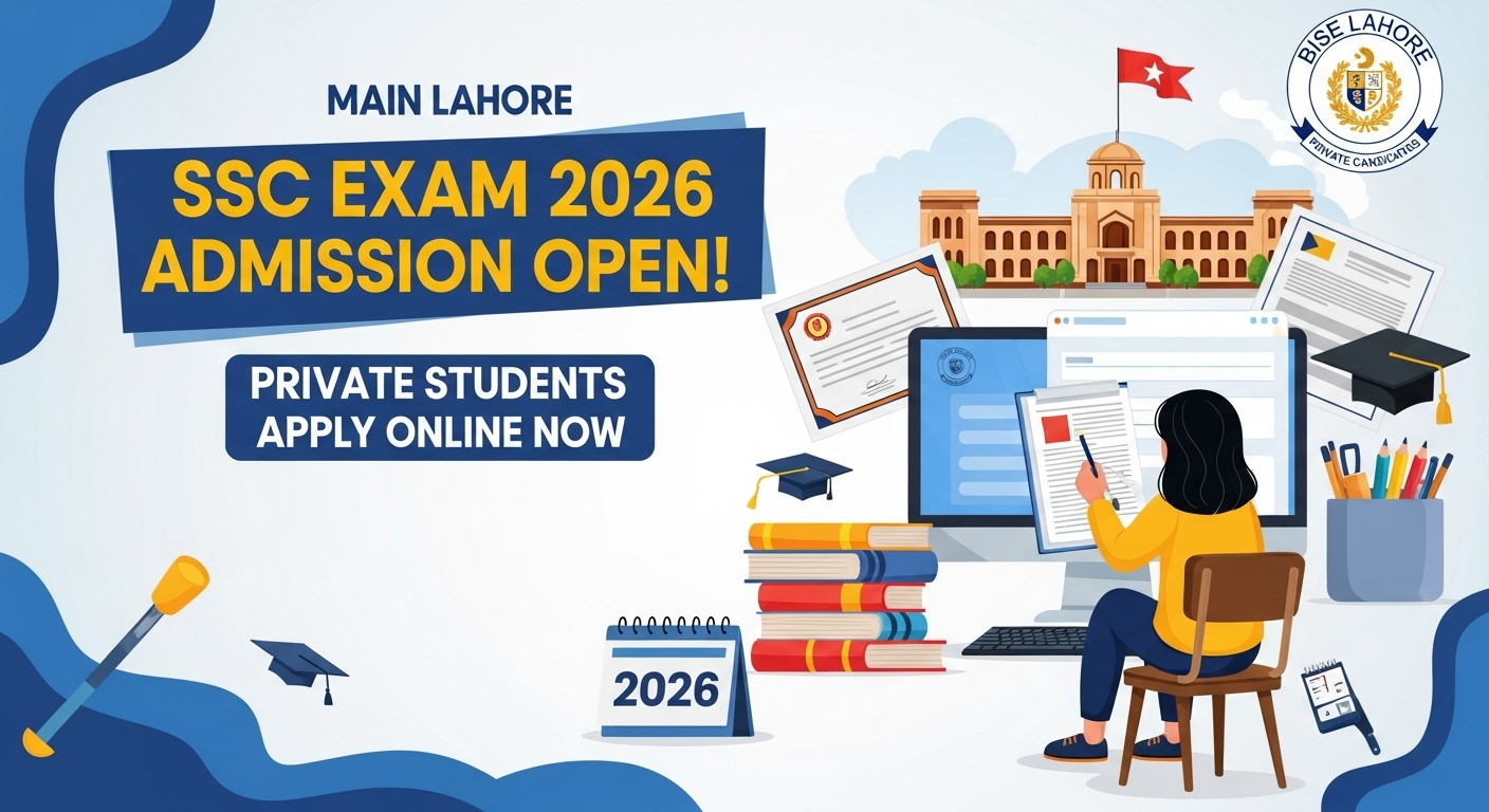 BISE Lahore SSC Annual Examination 2026 – Online Admission Guide for Private Candidates